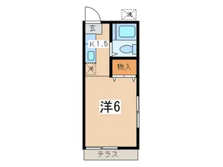 ホワイトロ-ズマンション【1階】の間取り