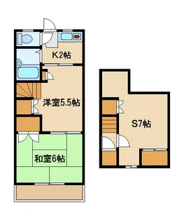 ハイツ中村園B【2階】の間取り