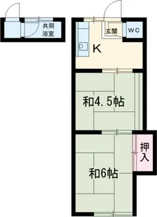 ひばり荘【1階】の間取り