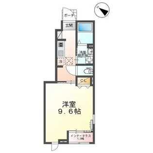 ツインクル コモII【1階】の間取り