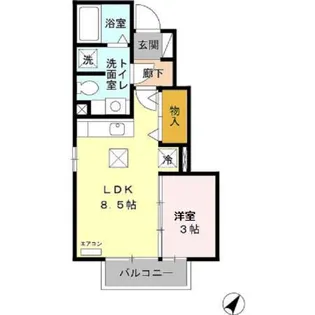 ローズコート西三島C【1階】の間取り
