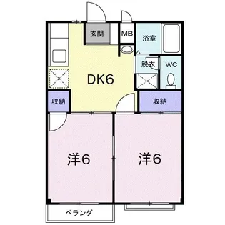グリーンハイツクドウB【2階】の間取り