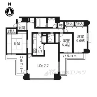 ハイランドコート錦【4階】の間取り