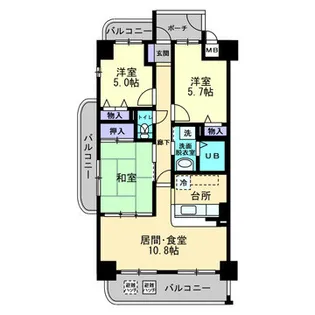 香川県坂出市京町1【マンション】の間取り