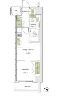 ザ・パークハビオ塚本【12階】の間取り