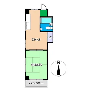コーポ都築【2階】の間取り