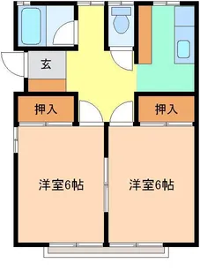ヴィラあいおい2in1【2階】の間取り