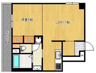 グリーンマンション中央町【2階】の間取り