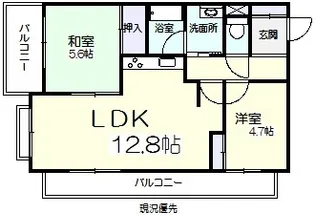 マンション栂森【4階】の間取り