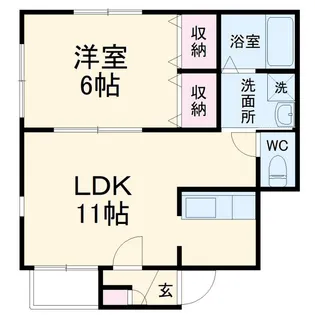 サン・ヴェルデ【1階】の間取り