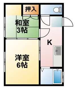 千葉県大網白里市大網【アパート】の間取り