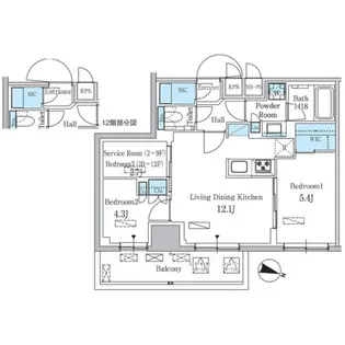 東京都板橋区清水町【マンション】の間取り