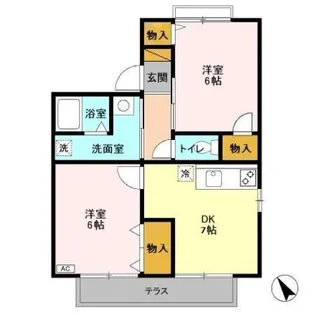 ウィステリアおゆみ野 A・B・C【1階】の間取り