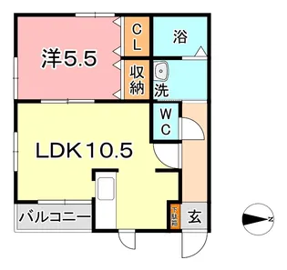 クレモンポイントE【1階】の間取り