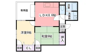 兵庫県西宮市甲子園口2【マンション】の間取り