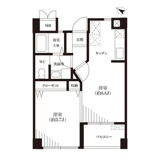 ヘスティア【3階】の間取り