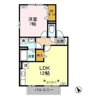 群馬県太田市東新町【アパート】の間取り