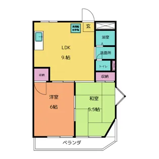 リトルタウン高畑【3階】の間取り