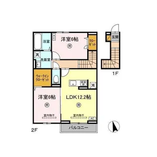 グランディオ A【2階】の間取り