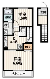 メゾンカルム【2階】の間取り