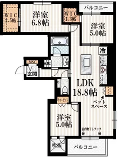 L’s Plus 豊玉南【4階】の間取り