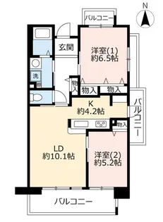 URシティコート服部【5階】の間取り