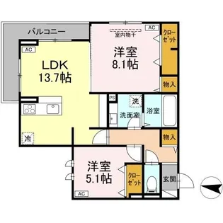 東京都府中市寿町3【アパート】の間取り
