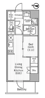 東京都台東区三ノ輪1【マンション】の間取り
