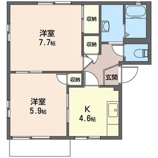 フローラル 佐知川 C【1階】の間取り