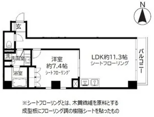 1LDKの間取り画像