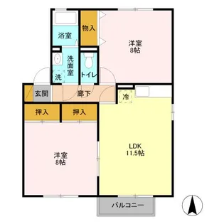 グランオーク A【1階】の間取り