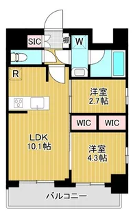 コンフォリア・リヴ品川戸越【5階】の間取り