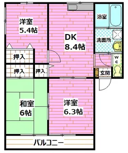 レトア坪屋【2階】の間取り