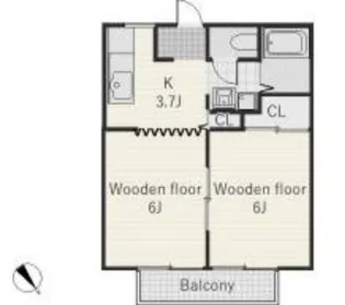 ルーブルN【2階】の間取り