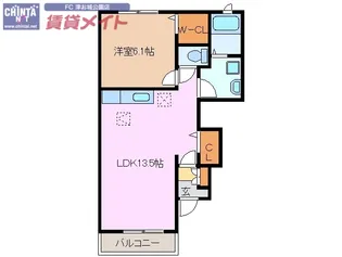 エーデルアンジュ A【1階】の間取り