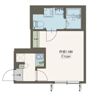 エイグラン一橋学園【1階】の間取り