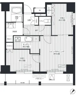 コスモグラン勝どき【4階】の間取り