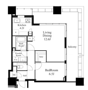 白金ザ・スカイ イースト棟【16階】の間取り