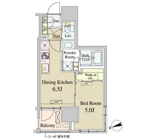 パークナードフィット新富町【10階】の間取り