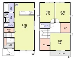 東京都新宿区市谷山伏町【一戸建】の間取り