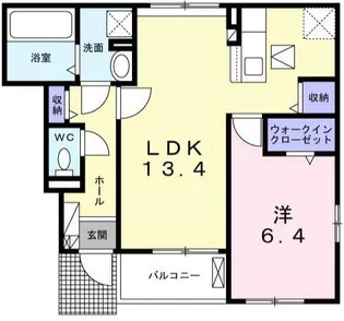 アンソレイユ【1階】の間取り