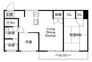 リビオン熊西【4階】の間取り