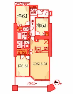 3LDKの間取り画像