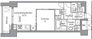 レジディア水道橋【5階】の間取り