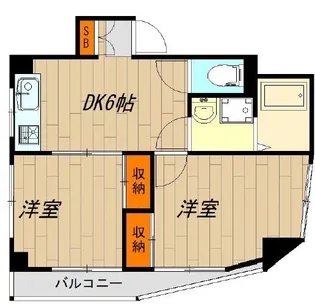 エステート岸野【4階】の間取り
