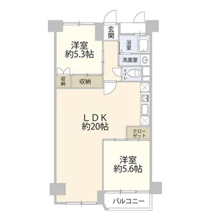 南浦和ハイツ(0005370)【4階】の間取り