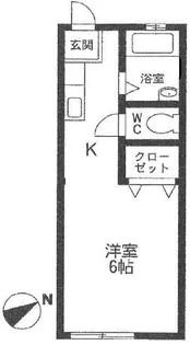 ハイツ・ライラック【1階】の間取り