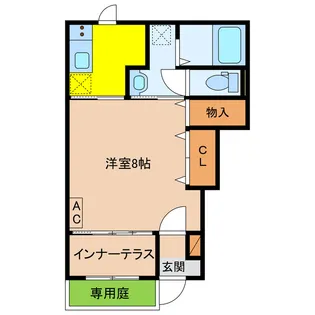 岐阜県大垣市南若森6【アパート】の間取り