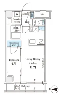 東京都渋谷区東4【マンション】の間取り