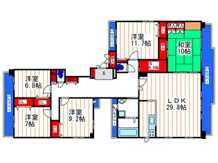 AUBE【8階】の間取り